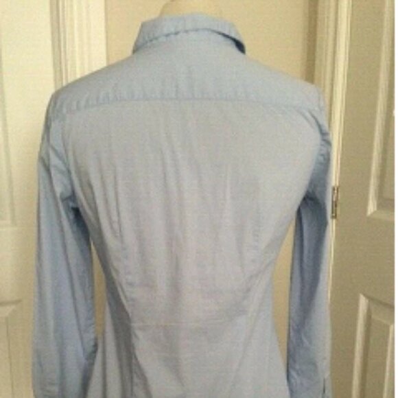 Forever 21 Womens Long Sleeve White or Blue Button Up Shirt Size XS - Picture 7 of 9